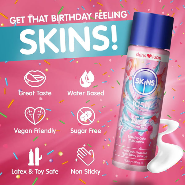 Tasty Water-Based Lubricant - Birthday Cake Celebration 130ml