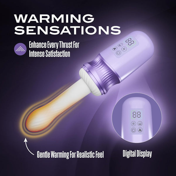 Temptasia Violet Vixen Thrusting Vibrating Dildo with Warming Technology