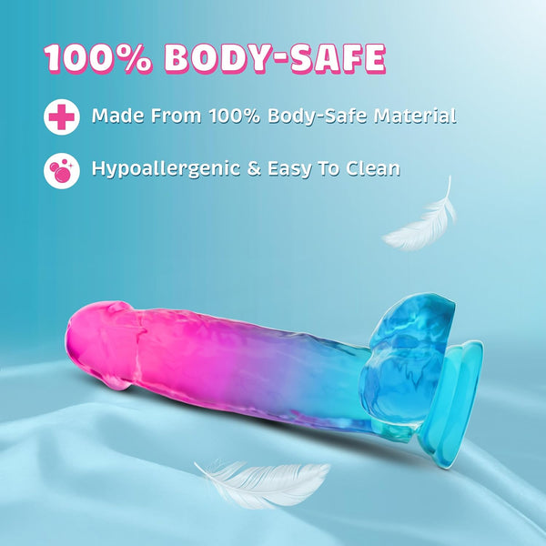 B Yours Candy-Colored 6.75" Dildo with Balls