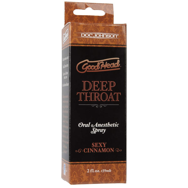 Doc Johnson GoodHead Deep Throat Sexy Cinnamon Oral Anesthetic Spray 2 oz. - Extreme Toyz Singapore - https://extremetoyz.com.sg - Sex Toys and Lingerie Online Store - Bondage Gear / Vibrators / Electrosex Toys / Wireless Remote Control Vibes / Sexy Lingerie and Role Play / BDSM / Dungeon Furnitures / Dildos and Strap Ons &nbsp;/ Anal and Prostate Massagers / Anal Douche and Cleaning Aide / Delay Sprays and Gels / Lubricants and more...