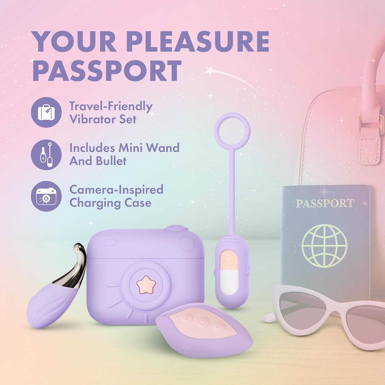 Play With Me Snapstar 4 Piece Remote Control Vibrator Set with Charging Case