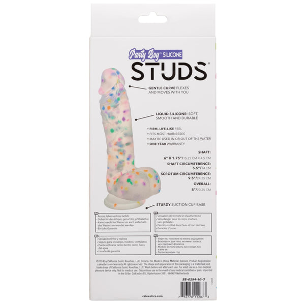 Party Boy Silicone Studs 6" Dildo