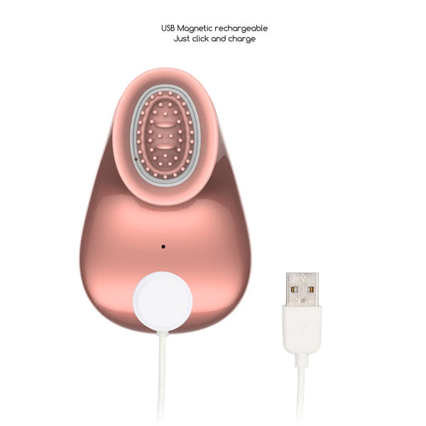 Twitch Innovation Hands-Free Suction & Vibration Clitoral Stimulator - Rose Gold