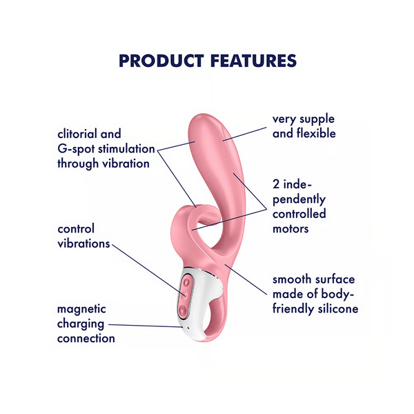 Hug Me Connect App Rabbit Vibrator - Pink