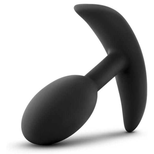 Luxe Wearable Vibra Slim Small Platinum-Cured Silicone Anal Plug - Black