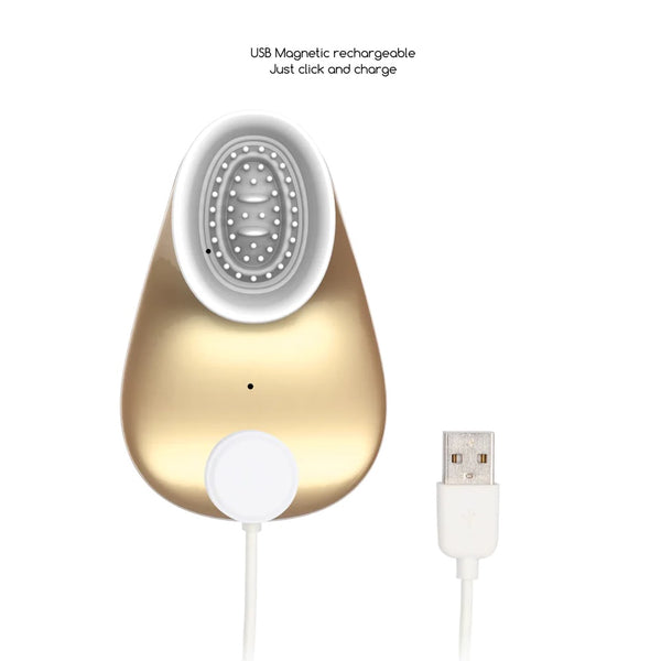 Twitch Innovation Hands-Free Suction & Vibration Clitoral Stimulator - Gold