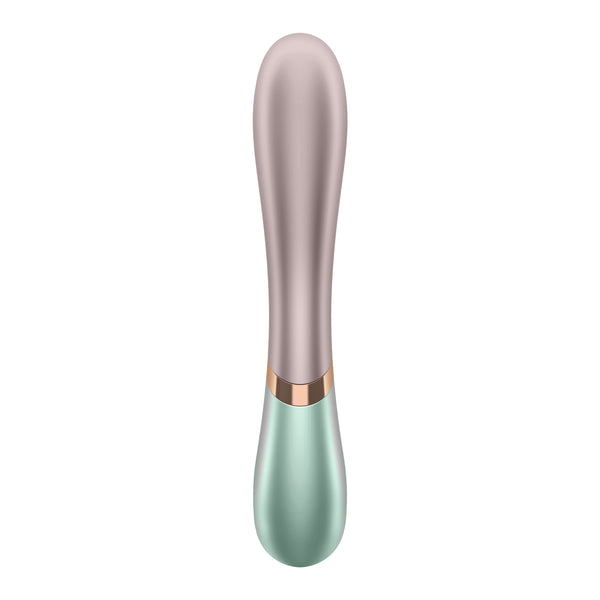Hot Lover Connect App Vibration + Heat Rabbit Vibrator - Mint-Pink