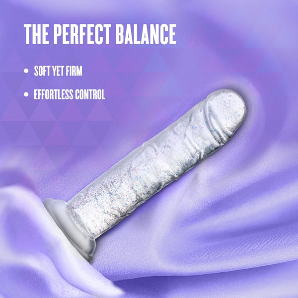 Naturally Yours Gala 6" Glitter Cock  - Sparkling Clear