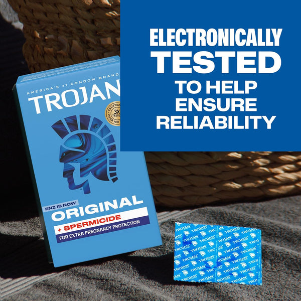 ENZ Armor Spermicidal Lubricated Condoms - 3 Pack