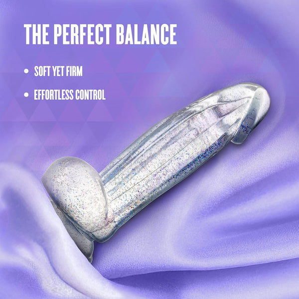 Naturally Yours Bling 7.5" Glitter Cock - Sparkling Clear