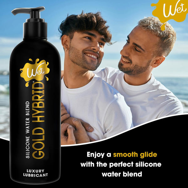 Gold Hybrid Silicone Water Blend Luxury Lubricant - 475ml