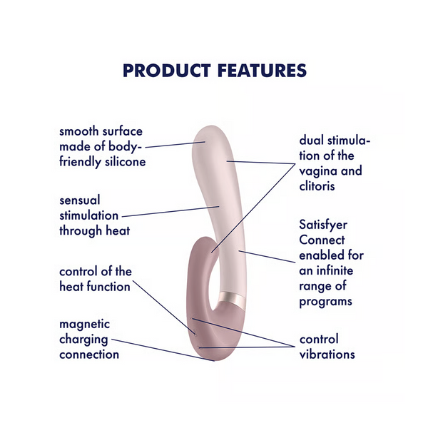 Heat Wave Connect App G-Spot Vibrator - Mauve
