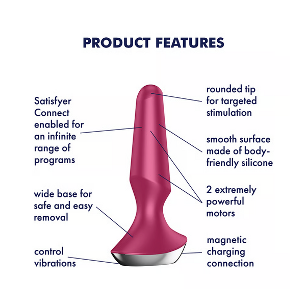 Plug-ilicious 2 Connect App Anal Vibrator - Berry