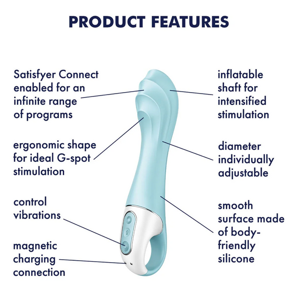 Air Pump Vibrator 5 Connect App Inflatable G-Spot Vibrator