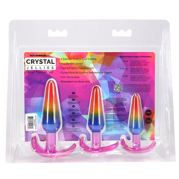 Crystal Jellies Anal Trainer Set - Rainbow