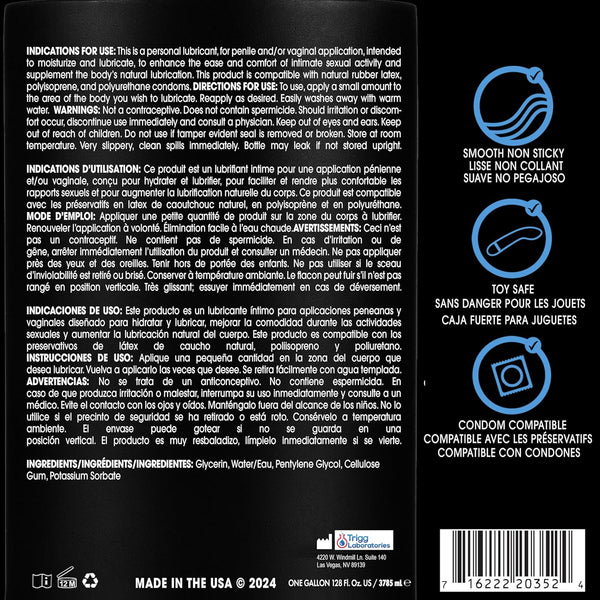 Pure Water Water-Based Luxury Lubricant - 3785ml