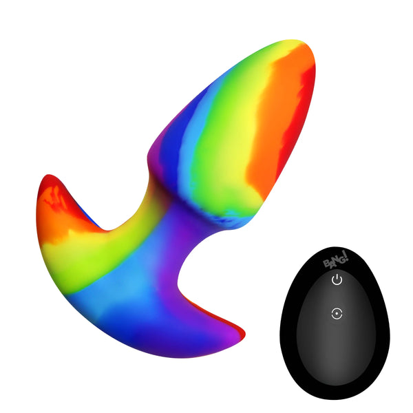 Thrusting & Vibrating Remote Controlled Rechargeable Silicone Butt Plug
