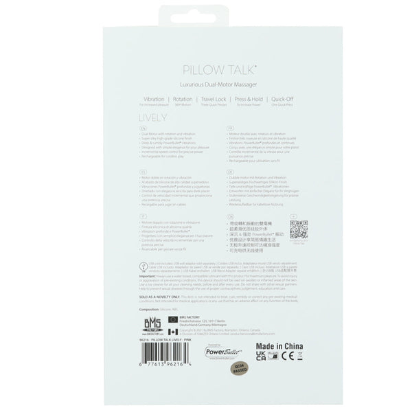 Pillow Talk Lively Luxurious Dual-Motor Massager