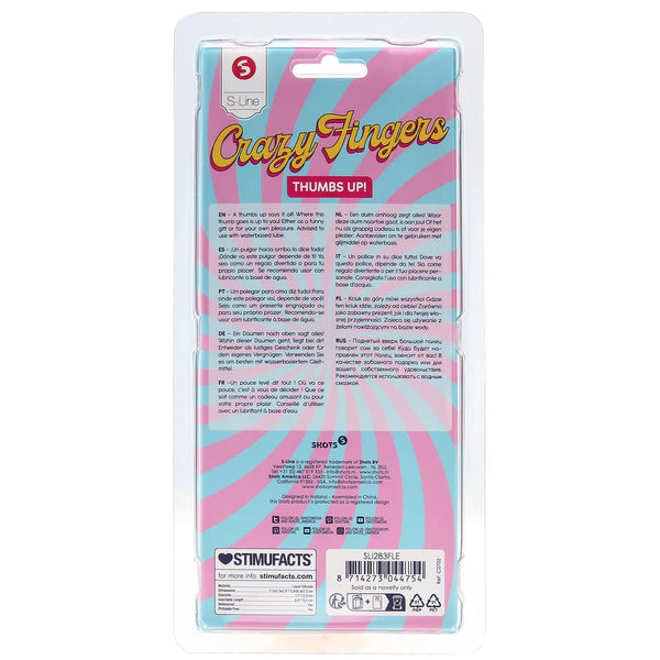 S-Line Crazy Fingers Thumbs Up Finger Silicone Dildo