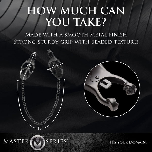 Master Series Monarch Noir Nipple Vice - Extreme Toyz Singapore - https://extremetoyz.com.sg - Sex Toys and Lingerie Online Store - Bondage Gear / Vibrators / Electrosex Toys / Wireless Remote Control Vibes / Sexy Lingerie and Role Play / BDSM / Dungeon Furnitures / Dildos and Strap Ons  / Anal and Prostate Massagers / Anal Douche and Cleaning Aide / Delay Sprays and Gels / Lubricants and more...