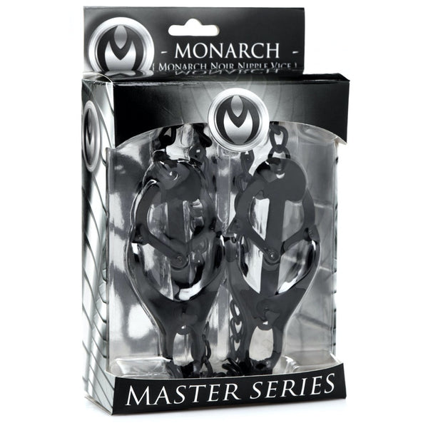 Master Series Monarch Noir Nipple Vice - Extreme Toyz Singapore - https://extremetoyz.com.sg - Sex Toys and Lingerie Online Store - Bondage Gear / Vibrators / Electrosex Toys / Wireless Remote Control Vibes / Sexy Lingerie and Role Play / BDSM / Dungeon Furnitures / Dildos and Strap Ons  / Anal and Prostate Massagers / Anal Douche and Cleaning Aide / Delay Sprays and Gels / Lubricants and more...