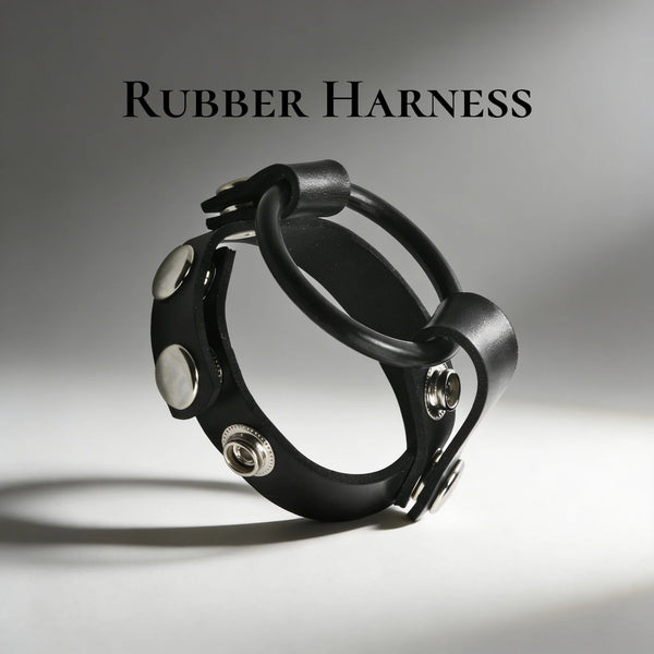 Rubber Cock Ring Harness