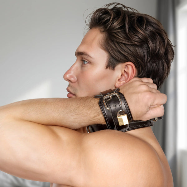 Leather Wrist to Neck Restraint