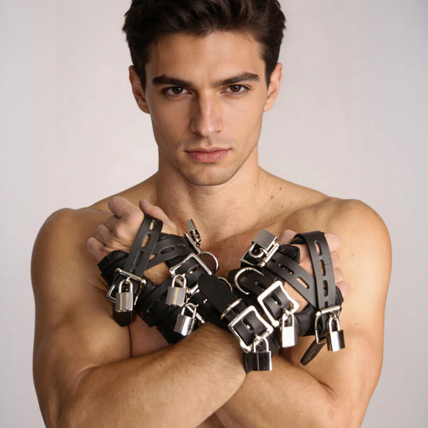 Buckle Leather Suspension Cuffs