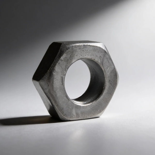 Silver Hex Heavy Duty Cock Ring & Ball Stretcher