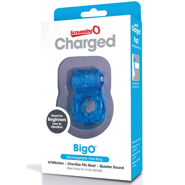 Charged BigO Rechargeable Cock Ring - Blue