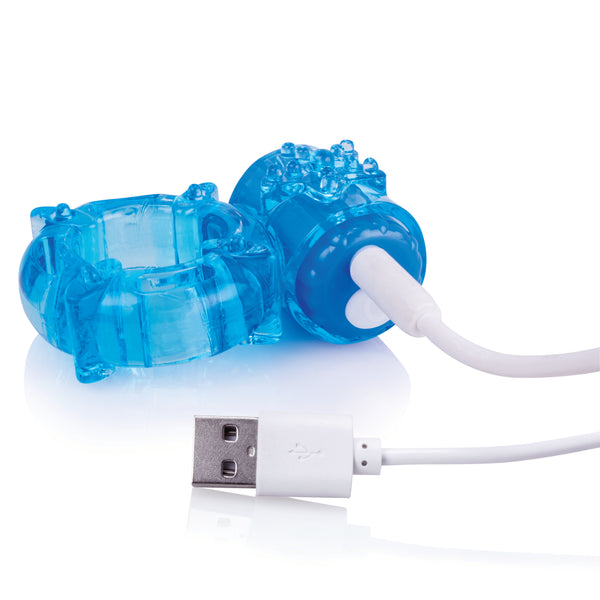 Charged BigO Rechargeable Cock Ring - Blue