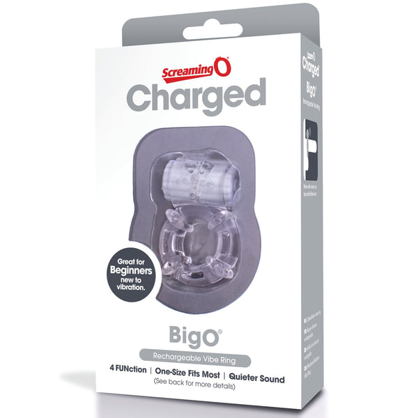 Charged BigO Rechargeable Cock Ring - Clear