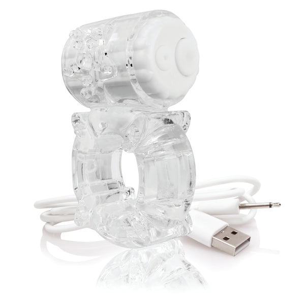 Charged BigO Rechargeable Cock Ring - Clear