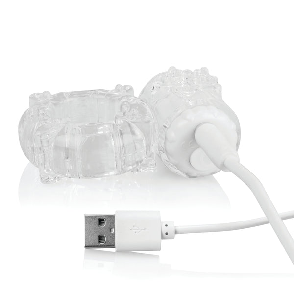 Charged BigO Rechargeable Cock Ring - Clear