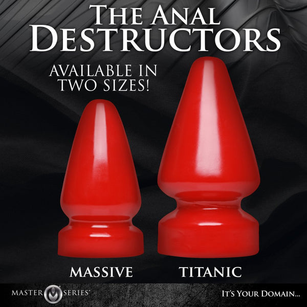 Master Series Anal Destructor Plug (2 Sizes Available) - Extreme Toyz Singapore - https://extremetoyz.com.sg - Sex Toys and Lingerie Online Store - Bondage Gear / Vibrators / Electrosex Toys / Wireless Remote Control Vibes / Sexy Lingerie and Role Play / BDSM / Dungeon Furnitures / Dildos and Strap Ons  / Anal and Prostate Massagers / Anal Douche and Cleaning Aide / Delay Sprays and Gels / Lubricants and more...