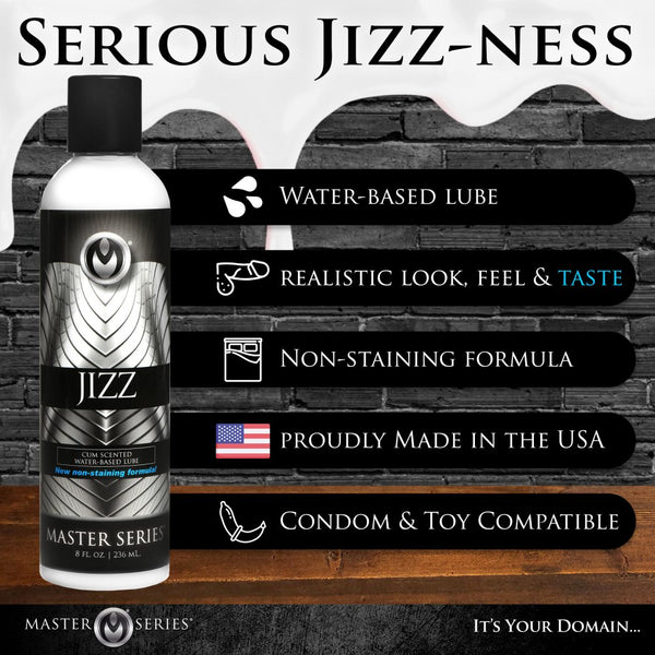 Master Series Jizz Cum Scented Water Based Lube 8 oz. - Extreme Toyz Singapore - https://extremetoyz.com.sg - Sex Toys and Lingerie Online Store - Bondage Gear / Vibrators / Electrosex Toys / Wireless Remote Control Vibes / Sexy Lingerie and Role Play / BDSM / Dungeon Furnitures / Dildos and Strap Ons &nbsp;/ Anal and Prostate Massagers / Anal Douche and Cleaning Aide / Delay Sprays and Gels / Lubricants and more...