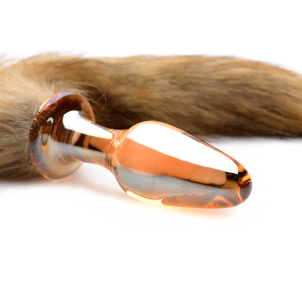 Fox Tail Glass Anal Plug