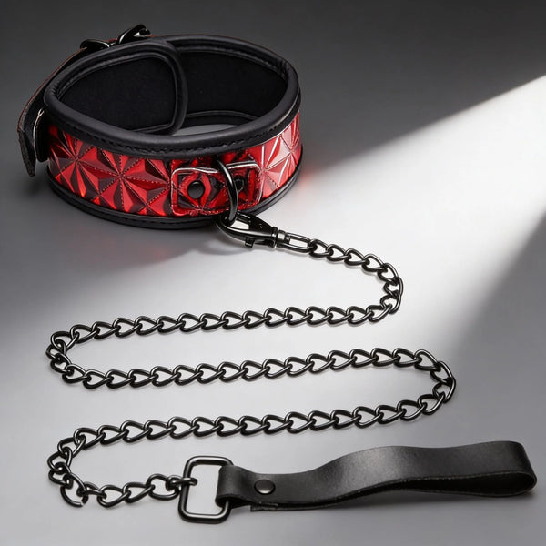 Crimson Tied Collar with Leash