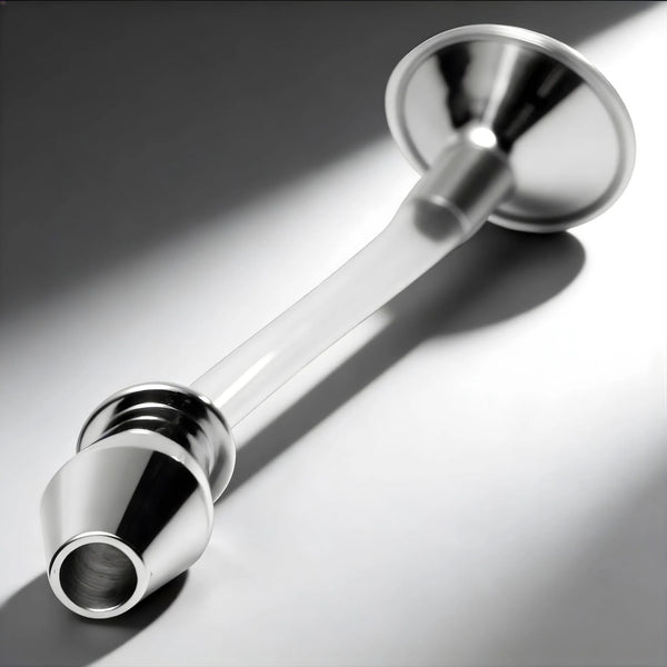 Stainless Steel Ass Funnel with Hollow Anal Plug