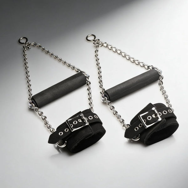 Fur Lined Nubuck Leather Suspension Cuffs