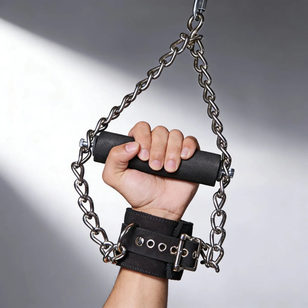 Fur Lined Nubuck Leather Suspension Cuffs