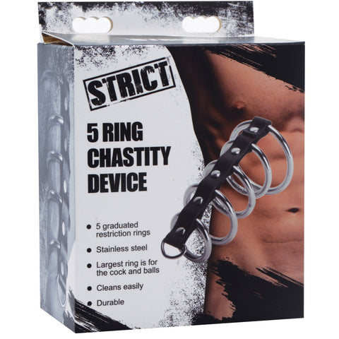 5 Ring Chastity Device