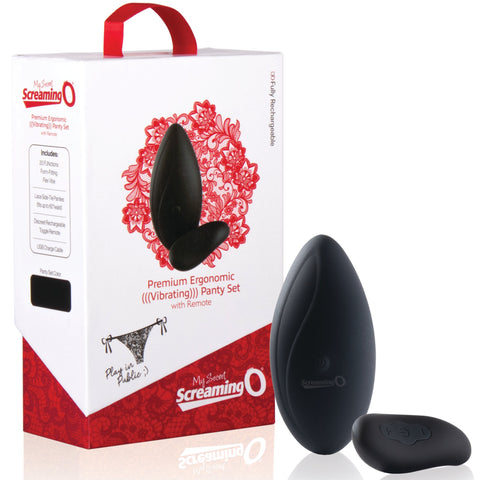 My Secret Premium Ergonomic Rechargeable Vibrating Remote Panty Set