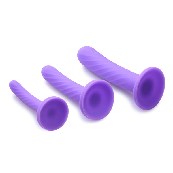 Tri-Play 3 Piece Silicone Dildo Set