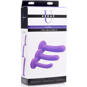 Tri-Play 3 Piece Silicone Dildo Set