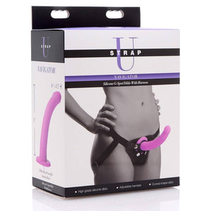 Navigator Silicone G-Spot Dildo with Harness