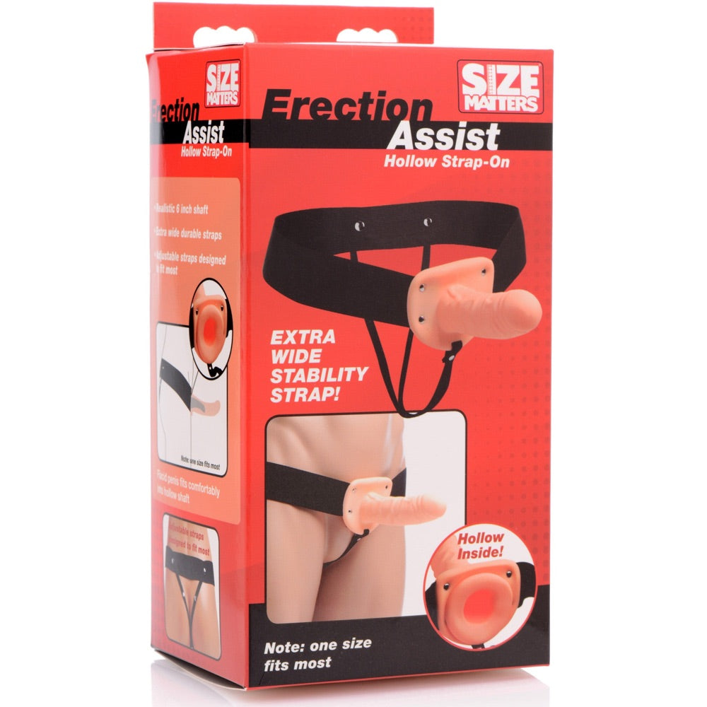 Erection Assist Hollow PVC 6" Strap-on