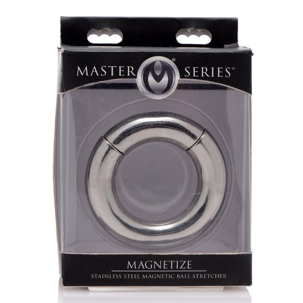 Master Series Magnetize Stainless Steel Magnetic Ball Stretcher - Extreme Toyz Singapore - https://extremetoyz.com.sg - Sex Toys and Lingerie Online Store - Bondage Gear / Vibrators / Electrosex Toys / Wireless Remote Control Vibes / Sexy Lingerie and Role Play / BDSM / Dungeon Furnitures / Dildos and Strap Ons / Anal and Prostate Massagers / Anal Douche and Cleaning Aide / Delay Sprays and Gels / Lubricants and more...