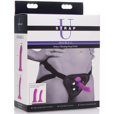 Double G Deluxe Vibrating Strap On Kit