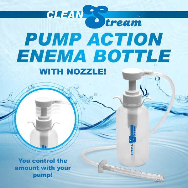 Pump Action Enema Bottle with Nozzle - 300ml